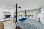 Master bedroom with TV & Fireplace